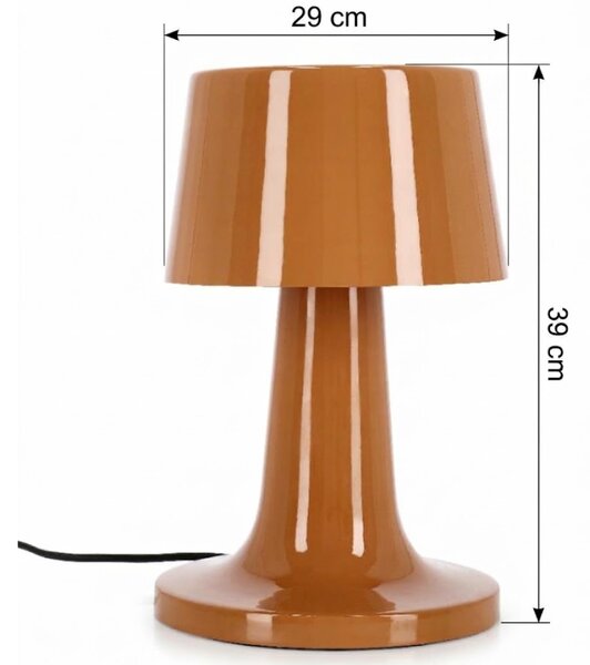 Bizzotto Oranžová koková stolní lampa Turner 39 cm