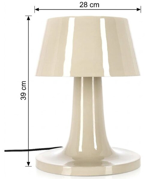 Bizzotto Béžová koková stolní lampa Turner 39 cm