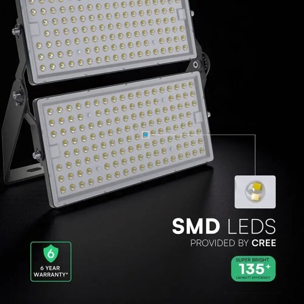 LED Reflektor LED/500W/230V 6500K IP65 šedá