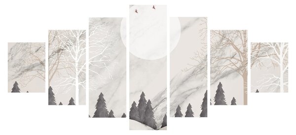 Obraz - Zimní krajina (210x100 cm)