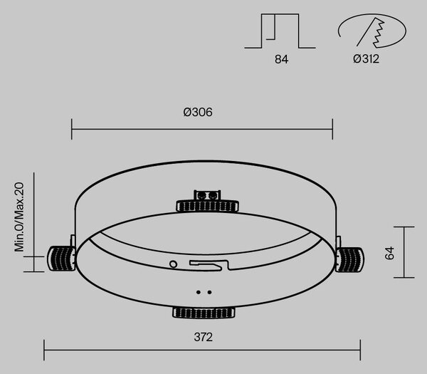 M DLA032-TRS36-W Příslušenství pro vestavné svítidlo Zon DLA032-TRS36-W - MAYTONI