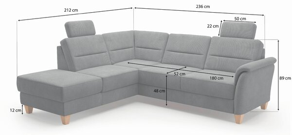 ROHOVÁ SEDAČKA, textil, béžová Sit & More - Sedací soupravy, Online Only