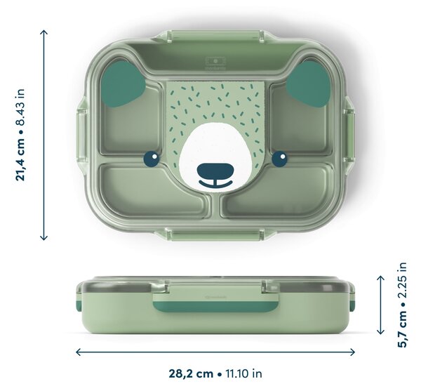 Svačinový box Monbento Wonder Green Bear 950 ml