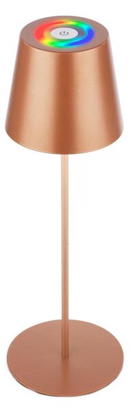 Briloner 7510013-LED RGB Stm stolní lampa CALIDA 2,5W/5V IP44 1200mAh bronzová