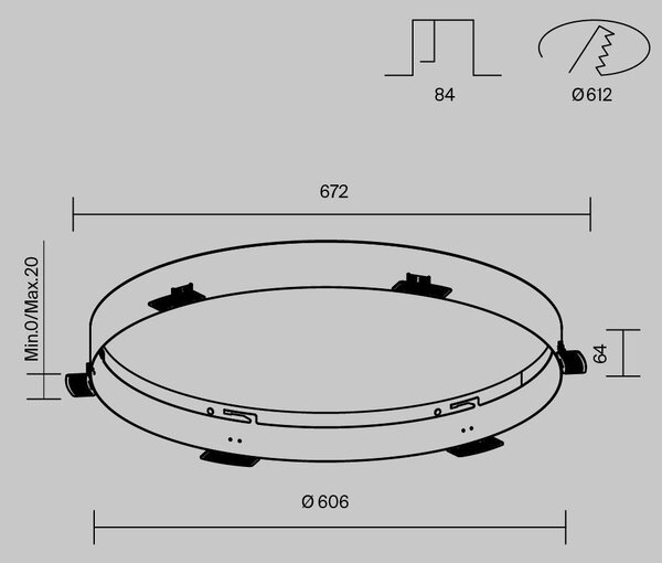 M DLA032-TRS90-W Příslušenství pro vestavné svítidlo Zon DLA032-TRS90-W - MAYTONI
