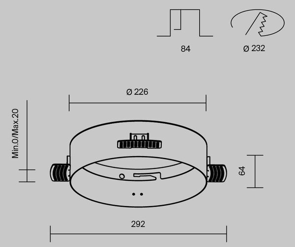 M DLA032-TRS24-W Příslušenství pro vestavné svítidlo Zon DLA032-TRS24-W - MAYTONI