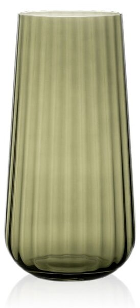 SKLENĚNÁ VÁZA RONA DECO FADE EMERALD 25CM