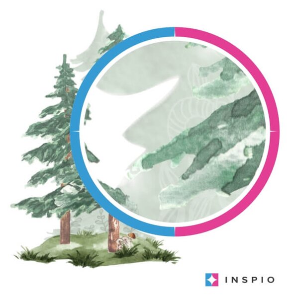 INSPIO-textilní přelepitelná samolepka - Samolepky na zeď dětské - Jehličnaté stromy