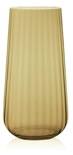 SKLENĚNÁ VÁZA RONA DECO FADE CITRINE 25CM