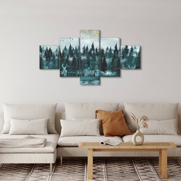 Obraz - Zvířata v lese (125x70 cm)