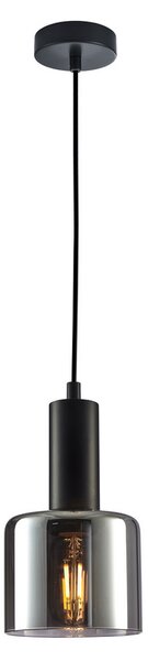 ITALUX PND-65342-1-BK+SG Santia závěsné svítidlo 1xE27 D120mm černá, kouřová