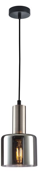 ITALUX PND-65342-1-SC+SG Santia závěsné svítidlo 1xE27 D120mm černá, stříbrná, kouřová