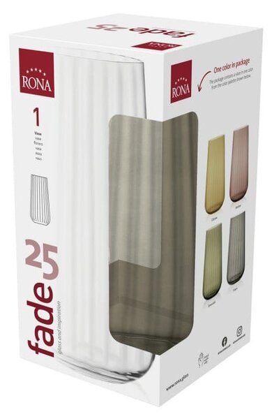 SKLENĚNÁ VÁZA RONA DECO FADE ONYX 25CM