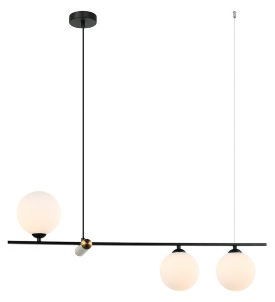 ITALUX PND-76540-3-BK Barletta závěsné svítidlo 3xG9 černá, bílá