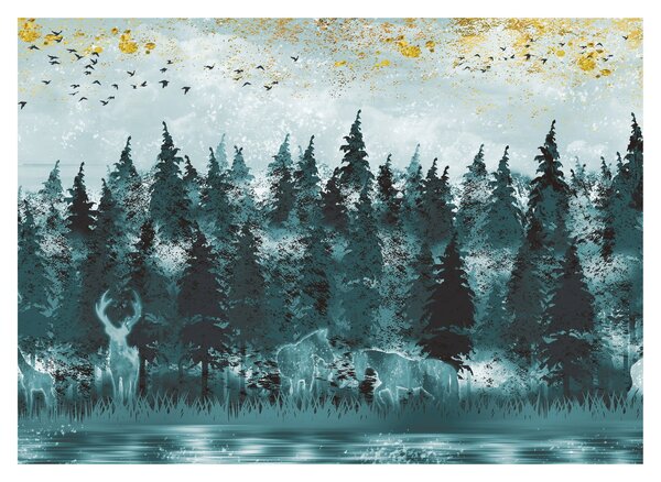 Obraz - Zvířata v lese (70x50 cm)