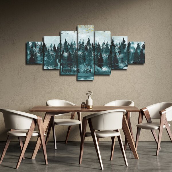 Obraz - Zvířata v lese (210x100 cm)