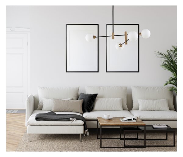 ITALUX PND-9148-4-OPAL Marino závěsné svítidlo 4xG9 černá, mosaz, bílá