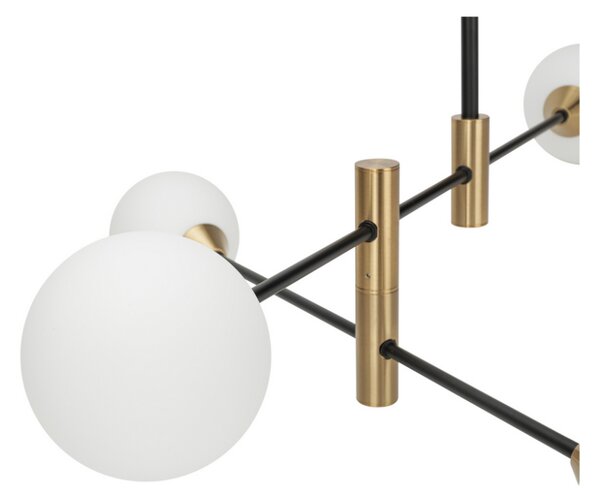 ITALUX PND-9148-4-OPAL Marino závěsné svítidlo 4xG9 černá, mosaz, bílá