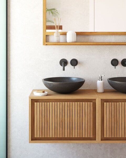 Skříňka pod umyvadlo z teakového dřeva Kave Home Taciana