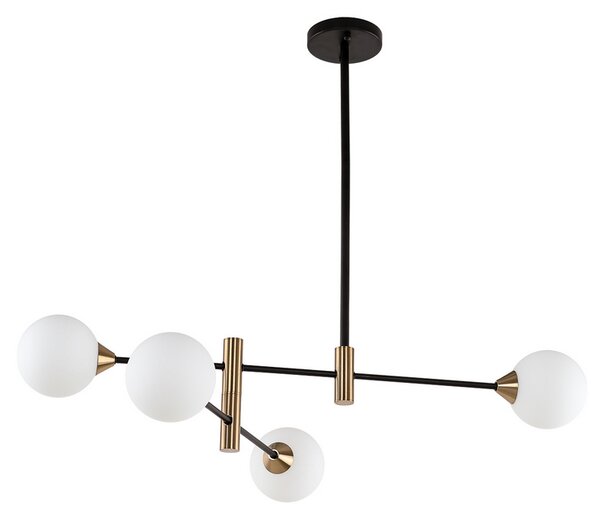ITALUX PND-9148-4-OPAL Marino závěsné svítidlo 4xG9 černá, mosaz, bílá