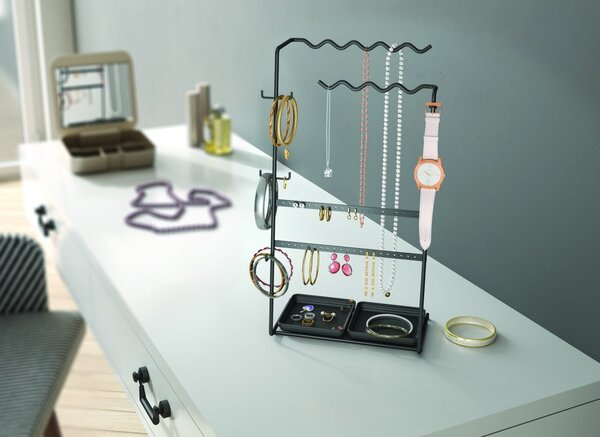 Černý organizér na šperky Metaltex My Jewels