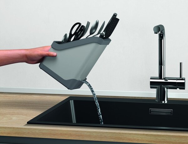 Černý stojan na příbory Metaltex Keep-Tex