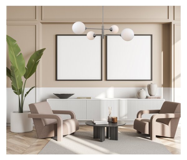 ITALUX PND-55342-4-SN Evora závěsné svítidlo 4xG9 matný nikel, bílá