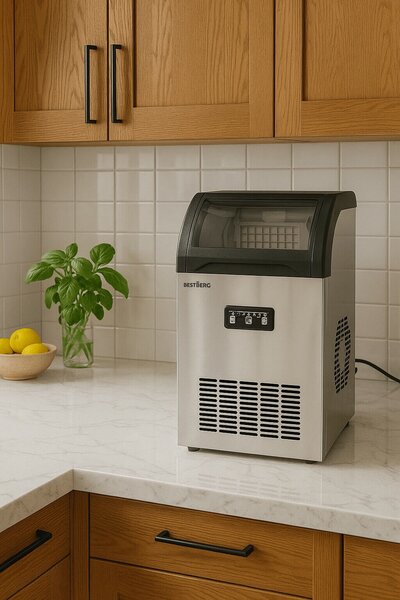Gastro výrobník ledu BestBerg BBCM-55 / 275 W / 55 kg/24 hod. / bílá