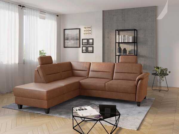 ROHOVÁ SEDAČKA, textil, koňaková Sit & More - Sedací soupravy, Online Only