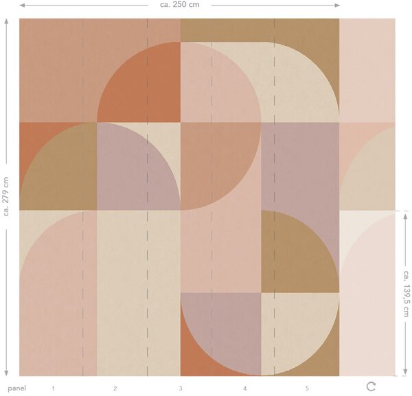 Geometrická vliesová fototapeta na zeď, 159367, Bloom, Esta Home
