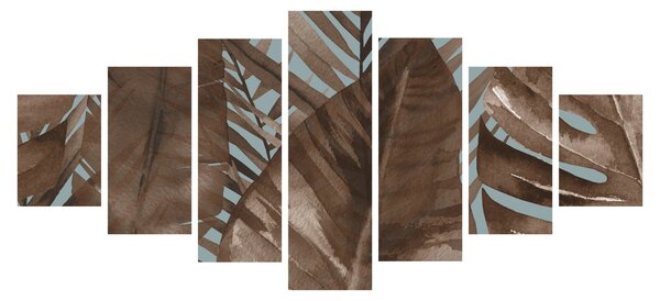 Obraz - Palmové listy, aquarel (210x100 cm)