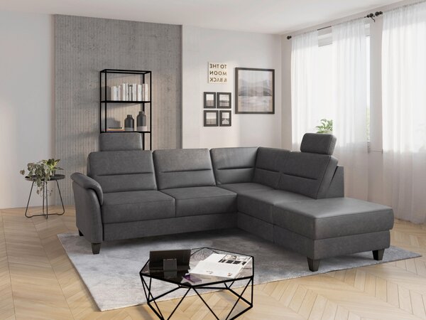 ROHOVÁ SEDAČKA, textil, antracitová Sit & More - Sedací soupravy, Online Only