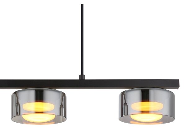 Globo 16055-3HS - LED Lustr na lanku HIGGINS 3xGX53/6W/230V kouřová/černá