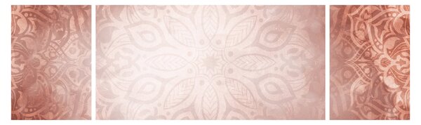 Obraz - Růžová mandala (170x50 cm)