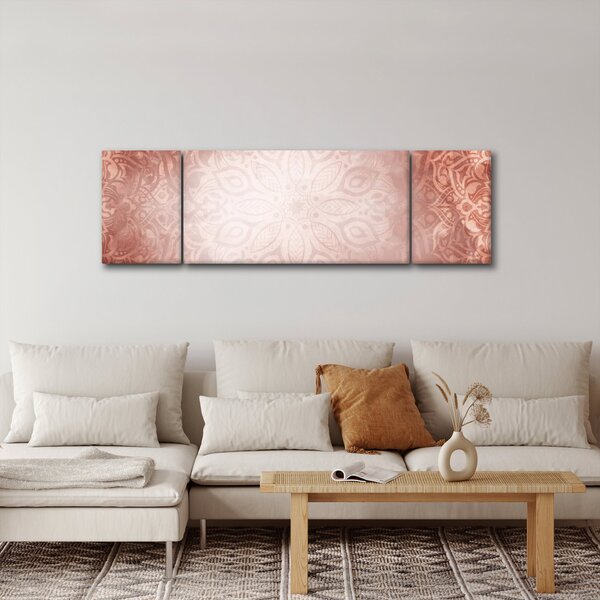Obraz - Růžová mandala (170x50 cm)