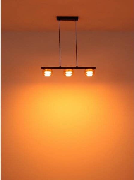 Globo 16055-3HG - LED Lustr na lanku HIGGINS 3xGX53/6W/230V kouřová/hnědá