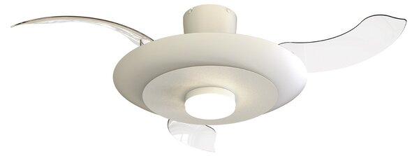 LED stropní ventilátor Kyoto, bílý, DC, tichý, CCT, 106 cm – Mantra Mantra Iluminación, Kyoto, stmívatelné, Bílá, Obývací pokoj, Kov, Moderní