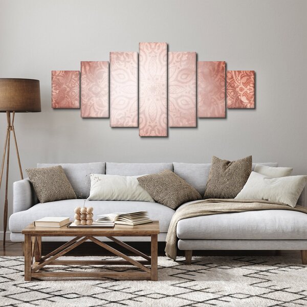 Obraz - Růžová mandala (210x100 cm)
