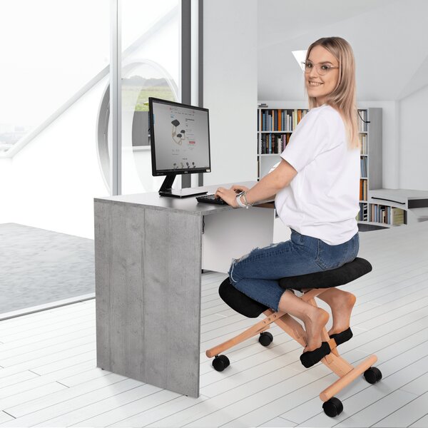 Ergonomická klekačka GROCO – Černá/Látka Buk