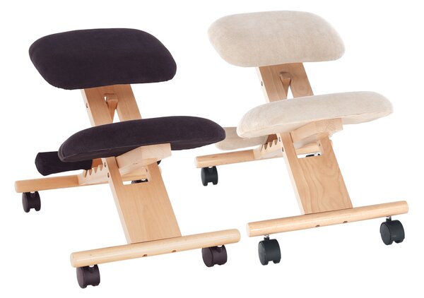 Ergonomická klekačka GROCO – Černá/Látka Buk