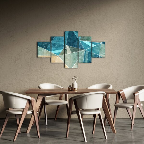 Obraz - Tyrkysová abstrakce (125x70 cm)