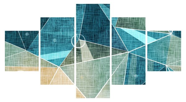 Obraz - Tyrkysová abstrakce (125x70 cm)