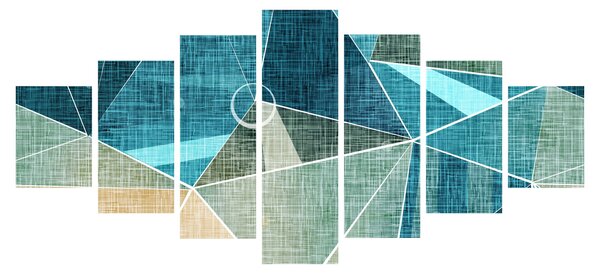 Obraz - Tyrkysová abstrakce (210x100 cm)