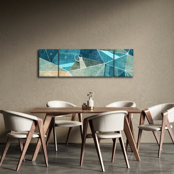 Obraz - Tyrkysová abstrakce (170x50 cm)