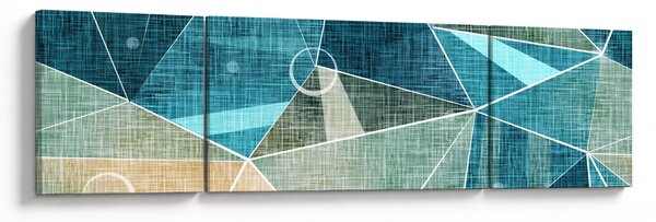 Obraz - Tyrkysová abstrakce (170x50 cm)