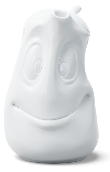Čajová konvice "Dobrá nálada" v bílé barvě, 1200 ml