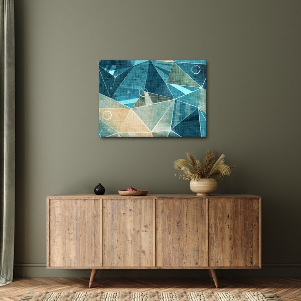 Obraz - Tyrkysová abstrakce (70x50 cm)