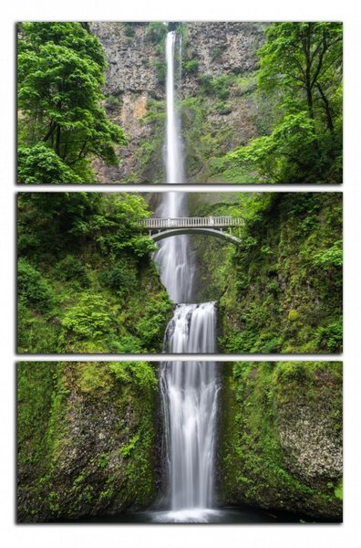 Obraz na plátně Vodopád a most