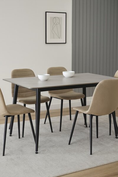 Vikio Jídelní stůl 120x80 dekor bílý mramor HJS100B-120