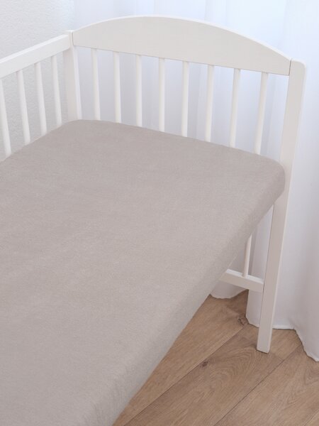 MK Lůžkoviny Froté prostěradlo do postýlky 60 × 120 cm - cappuccino